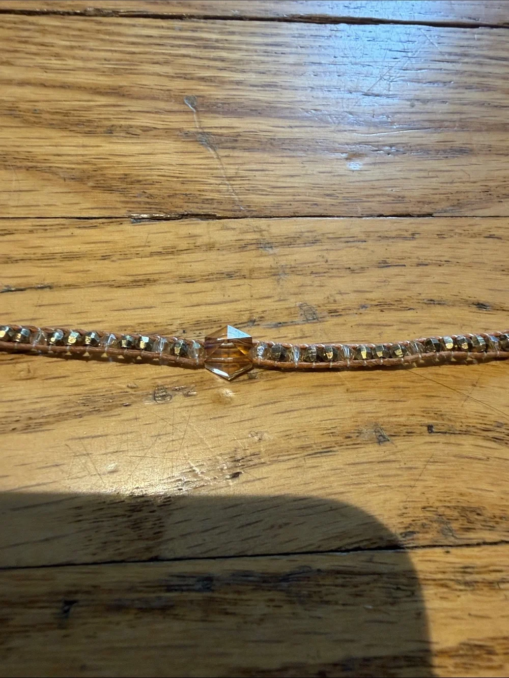 NWOT Chan Luu Delicate Brown and Gold Beaded Bracelet